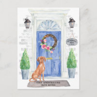 Ungarische Vizsla Moving Ankündigung Postkarte