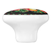 Ungarische Vögel und Blume Keramikknauf (Seitenansicht)