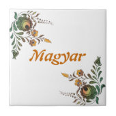 Ungarische Volkskunst Fliese (Vorderseite)