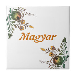 Ungarische Volkskunst Fliese