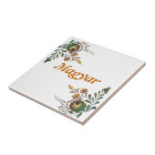 Ungarische Volkskunst Fliese (Seite)