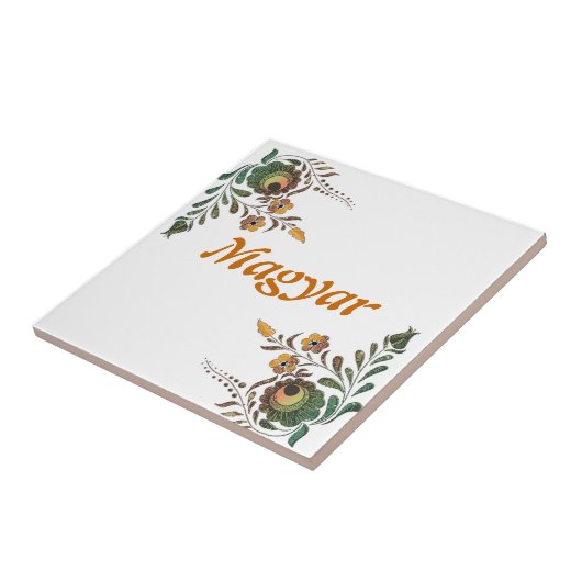 Ungarische Volkskunst Fliese (Seite)