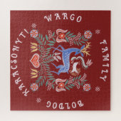 Ungarische Volkskunst frohe Weihnachten Puzzle (Horizontal)