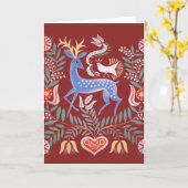 Ungarische Volkskunst Karte (Gelbe Blume)