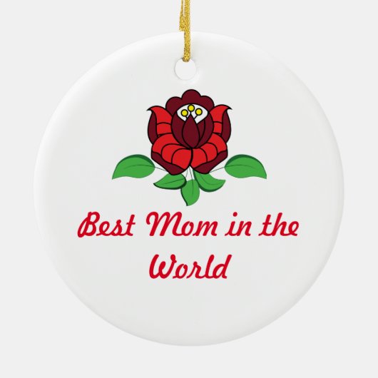 Ungarische Volkskunst personalisiert Keramik Ornament (Hinten)