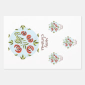 Ungarische Volkskunst Weihnachtsschmuck Geschenkpapier Set (Vorderseite 3)