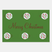 Ungarische Volkskunst Weihnachtsschmuck Geschenkpapier Set (Vorderseite)