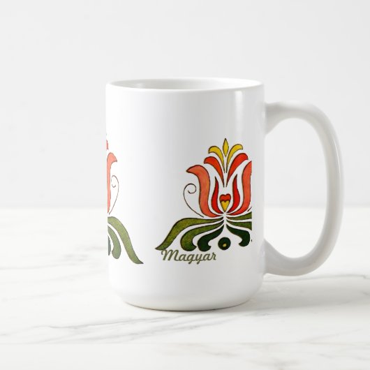 Ungarische Volksmarine Blume Kaffeetasse (Rechts)