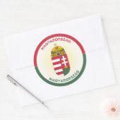 Ungarische Wappen-Circle-Form Runder Aufkleber (Umschlag)