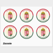 Ungarische Wappen-Circle-Form Runder Aufkleber (Blatt)