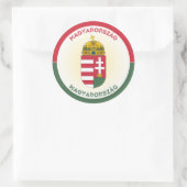 Ungarische Wappen-Circle-Form Runder Aufkleber (Tasche)
