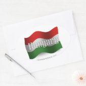 Ungarische Wave Flag Ovaler Aufkleber (Umschlag)