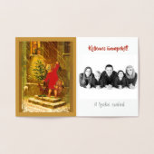 Ungarische Weihnachten aus dem Jahr 1896 - Gold Folienkarte (Innenseite)