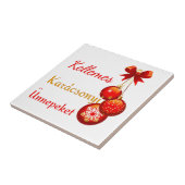 Ungarische Weihnachtsgrüße Fliese (Seite)