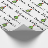 Ungarische Weihnachtsgrüße Geschenkpapier (Ecke)