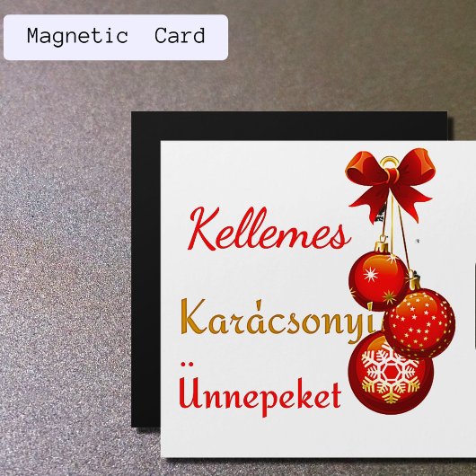 Ungarische Weihnachtsgrüße Magnetkarte