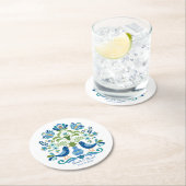 Ungarischer Design Blue Birds Untersetzer (Vor Ort)