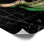 Ungarischer Dj-Schädel mit Kopfhörern Poster (Ecke)