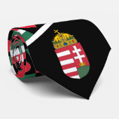 Ungarischer Flaggenstaat Herzmuster Spaß ungarisch Krawatte (Gerollt)