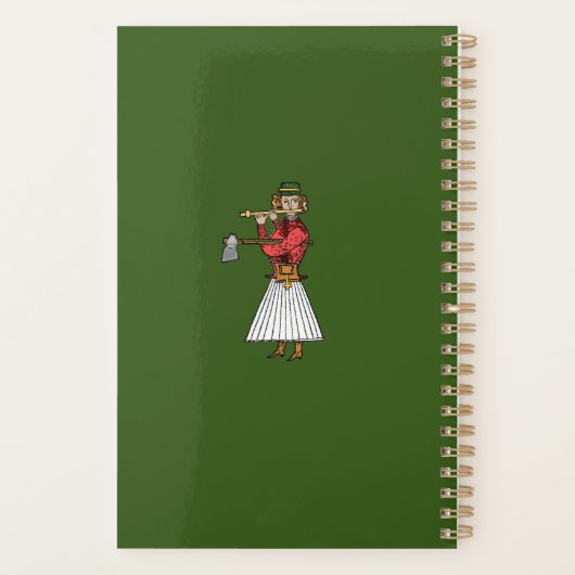 Ungarischer Folk Art Orange Tulip Planner Planer (Rückseite)