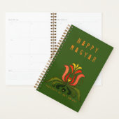 Ungarischer Folk Art Orange Tulip Planner Planer (Anzeige)