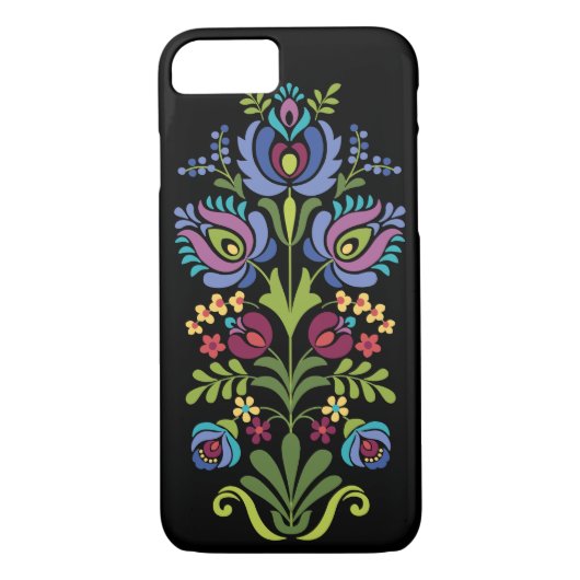 Ungarischer Folk Design Lavender Floral Case-Mate iPhone Hülle (Rückseite)