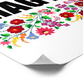 Ungarischer Landesname Text Folk motif tradit Poster (Ecke)