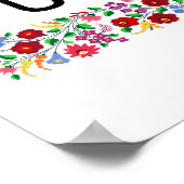 Ungarischer Landesname Text Folk motif tradit Poster (Ecke)