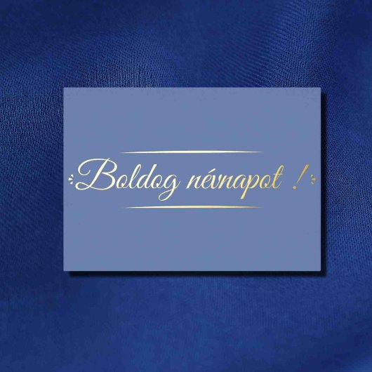 Ungarischer Name Day - golden Folieneinladung