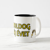 Ungarischer Neujahrssekt Zweifarbige Tasse (VorderseiteRechts)