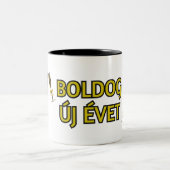 Ungarischer Neujahrssekt Zweifarbige Tasse (Mittel)