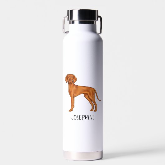 Ungarischer Niedlicher Pointer Dog von Vizsla mit  Trinkflasche (Vorne)