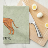 Ungarischer Niedlicher Pointer Hund mit dem Namen Geschirrtuch (Viertel Falte)