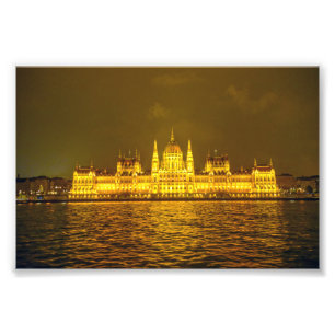 Ungarischer Parlamentssitz, Budapest, Ungarn bei N Fotodruck