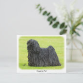 Ungarischer Puli 9R71D-101 Postkarte (Stehend Vorderseite)