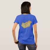 Ungarischer T - Shirt "Flag" und "Karte" (Schwarz voll)