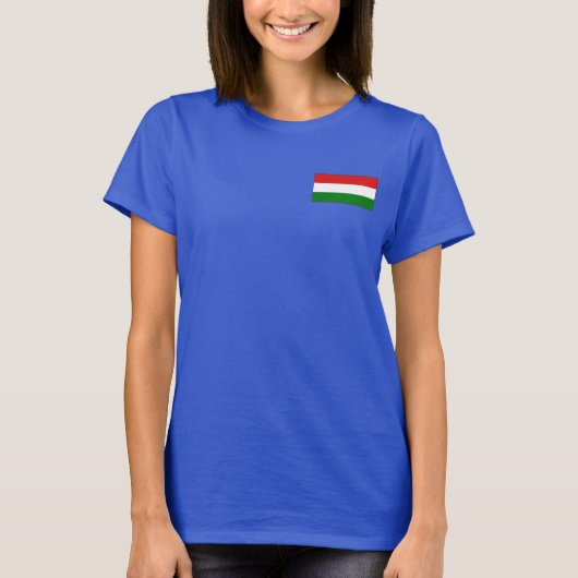 Ungarischer T - Shirt "Flag" und "Karte" (Vorderseite)
