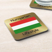 Ungarischer Untersetzer Flag+Text (Linke Seite)