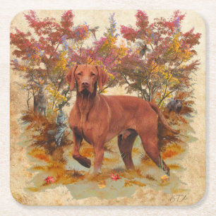 Ungarischer Vizsla art Throw Kissen Glass Unterset Rechteckiger Pappuntersetzer