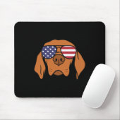 Ungarischer Vizsla-Hund 4. Juli Mousepad (Mit Mouse)