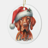 Ungarischer Vizsla-Hund Personalisiert Keramik Ornament (Links)