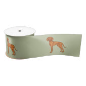 Ungarischer Vizsla Niedlich Pointer Dog Zeichne Gr Satinband (Spule)