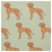 Ungarischer Vizsla Niedlich Pointer Dog Zeichne Gr Stoff (Muster)