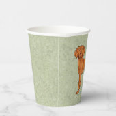 Ungarischer Vizsla Pointer Cartoon Hund Zeichne Gr Pappbecher (Rechts)