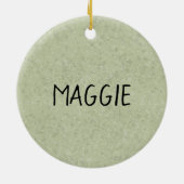 Ungarischer Vizsla Pointer Dog Kopf mit dem Namen  Keramik Ornament (Hinten)