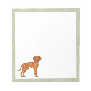 Ungarischer Vizsla Pointer Hund Süßer Cartoon-Hund Notizblock