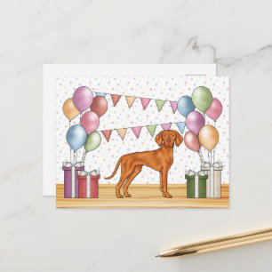 Ungarischer Vizsla Süßer Hund Pastell Alles Gute z Postkarte