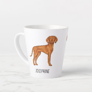 Ungarischer Vizsla Süßer Pointer-Hund mit individu Milchtasse