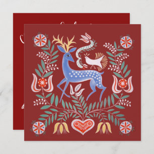 Ungarischer Volkskunst-Cookie-Austausch Einladung