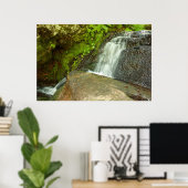 Ungarischer Wasserfall Moosiger Wald Wasserfall Poster (Heimbüro)